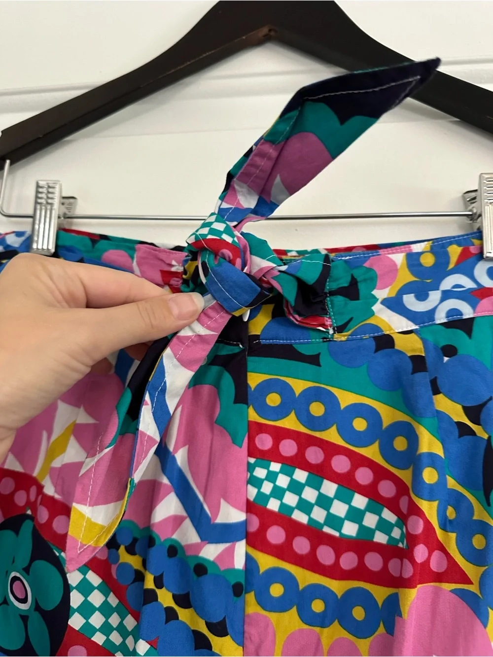 J Crew Tie Back Tulip Pencil Skirt in Ratti Kaleidoscope, Size 8